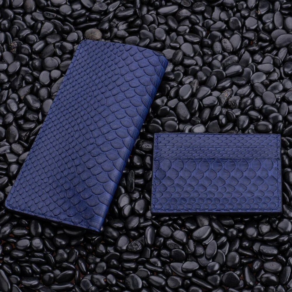 Real Python Leather Gift Set – Handmade Craft - Naval - Picture 4 of 5
